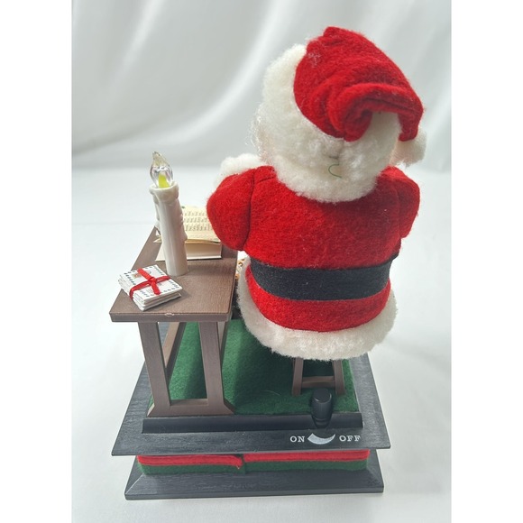 Vintage 1990 Smile Noel Christmas‎ Lighted Musical Santa Reading Letters 12"x7" - Picture 5 of 16